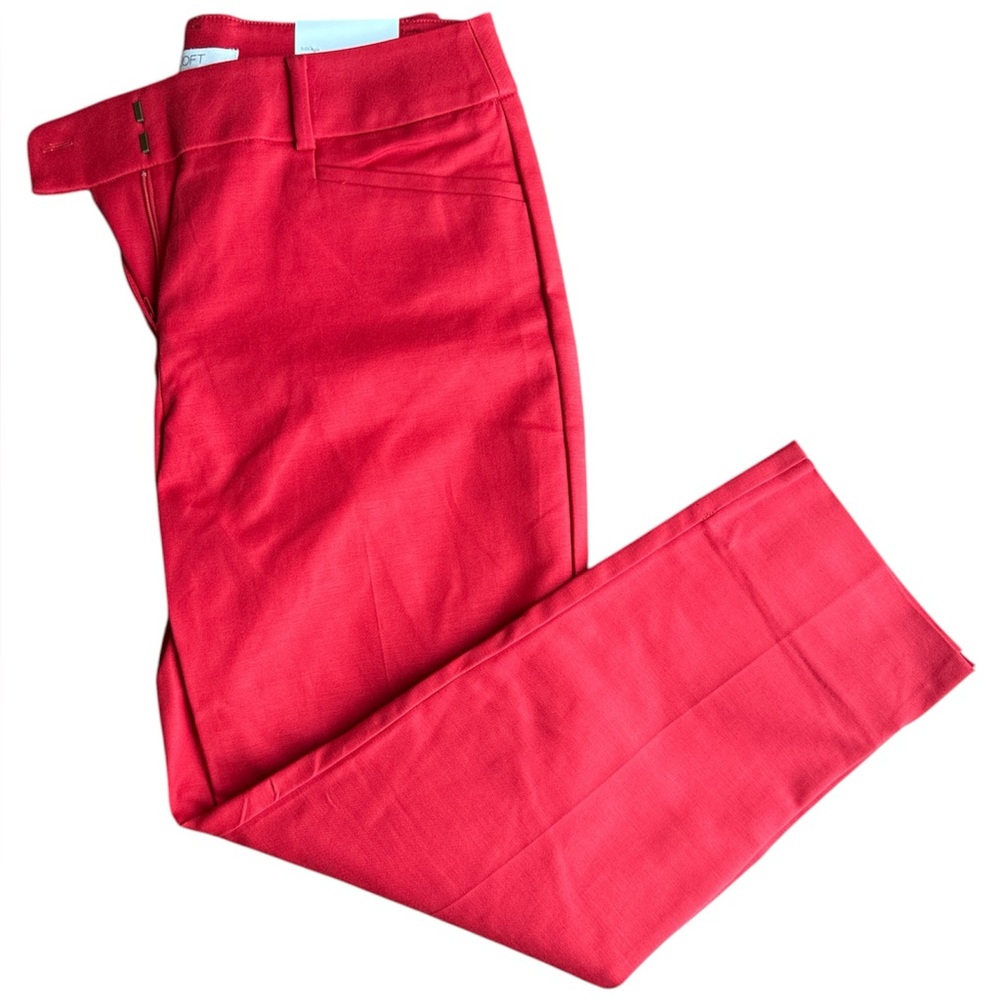 LOFT Riviera Slim Pants in Red